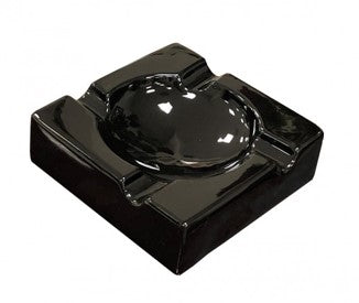 Large High Gloss Black Ceramic Ashtray