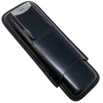 Leather 2 Cigar Case with Cutter